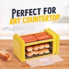 image:imageNostalgia Oscar Mayer Extra Large 8 Hot Dog Roller amp Bun Toaster Oven  Stainless Steel Grill Rollers for Veggie Sausages amp Brats  MultiUse Warming Oven with Adjustable Timer for Parties  YellowHot Dog Roller Yellow