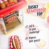 image:imageNostalgia Oscar Mayer Hot Dog Ferris Wheel  Retro Style Hot Dog Roller Cart Toaster  Classic 6Piece Grill Machine with Bun Warmer Push Handle Wheels Transparent Housing Storage CompartmentYellow