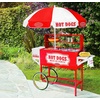 image:imageNostalgia Oscar Mayer Hot Dog Ferris Wheel  Retro Style Hot Dog Roller Cart Toaster  Classic 6Piece Grill Machine with Bun Warmer Push Handle Wheels Transparent Housing Storage CompartmentRed