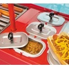 image:imageNostalgia Oscar Mayer Hot Dog Ferris Wheel  Retro Style Hot Dog Roller Cart Toaster  Classic 6Piece Grill Machine with Bun Warmer Push Handle Wheels Transparent Housing Storage CompartmentRed