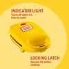 image:imageNostalgia Oscar Mayer Sandwich Maker with Beverage Cooler Bag 5Inch Nonstick Cooking Surface with Indicator Lights and Lock Feature Lunch and Beverage Tote Included Yellow