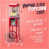 image:imageNostalgia Popcorn Maker Machine  Professional Cart With 25 Oz Kettle Makes Up to 10 Cups  Vintage Popcorn Machine Movie Theater Style  Red amp WhiteRed  White