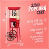 image:imageNostalgia Popcorn Maker Machine  Professional Cart With 25 Oz Kettle Makes Up to 10 Cups  Vintage Popcorn Machine Movie Theater Style  Red amp WhiteRed