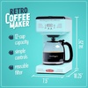 image:imageNostalgia Retro 12Cup Programmable Coffee Maker With LED Display Automatic ShutOff amp Keep Warm PauseAndServe Function AquaAqua