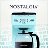 image:imageNostalgia Retro 12Cup Programmable Coffee Maker With LED Display Automatic ShutOff amp Keep Warm PauseAndServe Function AquaAqua