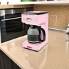 image:imageNostalgia Retro 12Cup Programmable Coffee Maker With LED Display Automatic ShutOff amp Keep Warm PauseAndServe Function AquaPink