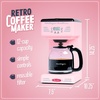 image:imageNostalgia Retro 12Cup Programmable Coffee Maker With LED Display Automatic ShutOff amp Keep Warm PauseAndServe Function AquaPink