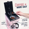 image:imageNostalgia Retro 12Cup Programmable Coffee Maker With LED Display Automatic ShutOff amp Keep Warm PauseAndServe Function AquaPink