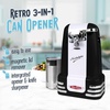 image:imageNostalgia Retro Electric Can Opener for Kitchen with Magnetic Lid Remover Knife Sharpener and Soda or Beer Bottle Opener RedBlack