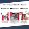 image:imageNostalgia Retro Electric Can Opener for Kitchen with Magnetic Lid Remover Knife Sharpener and Soda or Beer Bottle Opener RedRed