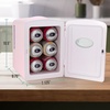 image:imageNostalgia Retro Mini Fridge and Heater  6Can Capacity 12Volt Power Adapter Carry Handle and Display Window  Perfect for Home Office Car or Dorm Room  BlackPink