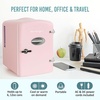image:imageNostalgia Retro Mini Fridge and Heater  6Can Capacity 12Volt Power Adapter Carry Handle and Display Window  Perfect for Home Office Car or Dorm Room  BlackPink