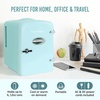 image:imageNostalgia Retro Mini Fridge and Heater  6Can Capacity 12Volt Power Adapter Carry Handle and Display Window  Perfect for Home Office Car or Dorm Room  BlackAqua