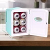 image:imageNostalgia Retro Mini Fridge and Heater  6Can Capacity 12Volt Power Adapter Carry Handle and Display Window  Perfect for Home Office Car or Dorm Room  BlackAqua