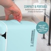 image:imageNostalgia Retro Mini Fridge and Heater  6Can Capacity 12Volt Power Adapter Carry Handle and Display Window  Perfect for Home Office Car or Dorm Room  BlackAqua
