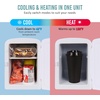 image:imageNostalgia Retro Mini Fridge and Heater  6Can Capacity 12Volt Power Adapter Carry Handle and Display Window  Perfect for Home Office Car or Dorm Room  BlackPink
