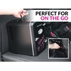 image:imageNostalgia Retro Mini Fridge and Heater  6Can Capacity 12Volt Power Adapter Carry Handle and Display Window  Perfect for Home Office Car or Dorm Room  BlackBlack Dry Erase