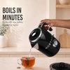 image:imageNostalgia Retro Stainless Steel Electric Tea And Water Kettle 17 Liters AutoShut Off amp BoilDry Protection Water Level Indicator Window AquaBlack