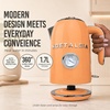 image:imageNostalgia Retro Stainless Steel Electric Tea And Water Kettle 17 Liters AutoShut Off amp BoilDry Protection Water Level Indicator Window AquaOrange