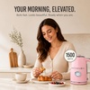 image:imageNostalgia Retro Stainless Steel Electric Tea And Water Kettle 17 Liters AutoShut Off amp BoilDry Protection Water Level Indicator Window AquaPink