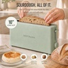image:imageNostalgia Slim 2Slice Toaster  Wide Slot  SpaceSaving Design  Adjustable Browning Dial  10inch Long Slot Fits 2 Slices of Bread or Bagel Halves  Dropdown Crumb Tray  BlackberrySage
