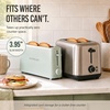 image:imageNostalgia Slim 2Slice Toaster  Wide Slot  SpaceSaving Design  Adjustable Browning Dial  10inch Long Slot Fits 2 Slices of Bread or Bagel Halves  Dropdown Crumb Tray  BlackberrySage