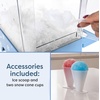 image:imageNostalgia Snow Cone Machine  Retro TableTop 8 Oz Snow Cone Maker Makes 20 ICY Treats Countertop Slushie Machine Includes 2 Reusable Plastic Cups amp Ice ScoopVintage BlueBlue