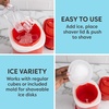 image:imageNostalgia Snow Cone Machine With 1 Reusable Plastic Cup amp Dual Ice Molds Retro TableTop Shaved Ice Maker with Stainless Steel Blades for Fluffy Ice Slushie Machine for Fun Gatherings White amp GreenRed