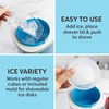 image:imageNostalgia Snow Cone Machine With 1 Reusable Plastic Cup amp Dual Ice Molds Retro TableTop Shaved Ice Maker with Stainless Steel Blades for Fluffy Ice Slushie Machine for Fun Gatherings White amp GreenBlue Red