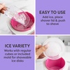 image:imageNostalgia Snow Cone Machine With 1 Reusable Plastic Cup amp Dual Ice Molds Retro TableTop Shaved Ice Maker with Stainless Steel Blades for Fluffy Ice Slushie Machine for Fun Gatherings White amp GreenPink