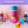 image:imageNostalgia Snow Cone Machine With 1 Reusable Plastic Cup amp Dual Ice Molds Retro TableTop Shaved Ice Maker with Stainless Steel Blades for Fluffy Ice Slushie Machine for Fun Gatherings White amp GreenPink