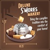 image:imageNostalgia Tabletop Indoor Electric Smores Maker  Smores Kit With Marshmallow Roasting Sticks and 4 Trays for Graham Crackers Chocolate and Marshmallows  Movie Night Supplies  BrownDeluxe Smores Maker