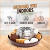 image:imageNostalgia Tabletop Indoor Electric Smores Maker  Smores Kit With Marshmallow Roasting Sticks and 4 Trays for Graham Crackers Chocolate and Marshmallows  Movie Night Supplies  BrownDeluxe Smores Maker