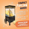 image:imageNostalgia Vintage HotAir Popcorn Maker Machine  Makes Up to 12 Cups  OilFree  Healthier Popcorn  Classic StandUp Cart With Wheels  Includes Kernel Measuring Cup  White amp RedBlack