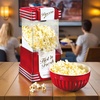 image:imageNostalgia Vintage HotAir Popcorn Maker Machine  Makes Up to 12 Cups  OilFree  Healthier Popcorn  Classic StandUp Cart With Wheels  Includes Kernel Measuring Cup  White amp RedRed