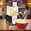image:imageNostalgia Vintage HotAir Popcorn Maker Machine  Makes Up to 12 Cups  OilFree  Healthier Popcorn  Classic StandUp Cart With Wheels  Includes Kernel Measuring Cup  White amp RedBlack