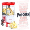image:imageNostalgia Vintage HotAir Popcorn Maker Machine  Makes Up to 12 Cups  OilFree  Healthier Popcorn  Classic StandUp Cart With Wheels  Includes Kernel Measuring Cup  White amp RedWhiteRed