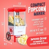 image:imageNostalgia Vintage HotAir Popcorn Maker Machine  Makes Up to 12 Cups  OilFree  Healthier Popcorn  Classic StandUp Cart With Wheels  Includes Kernel Measuring Cup  White amp RedWhiteRed