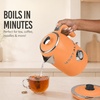 image:imageRetro 17L Electric Kettle Stainless Steel 1500W Fast Boil CreamOrange