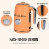 image:imageRetro 17L Electric Kettle Stainless Steel 1500W Fast Boil CreamOrange