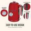 image:imageRetro 17L Electric Kettle Stainless Steel 1500W Fast Boil CreamRed