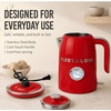 image:imageRetro 17L Electric Kettle Stainless Steel 1500W Fast Boil CreamRed