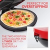 image:imageTaco Tuesday Deluxe 10inch 6Wedge Electric Quesadilla Maker with Extra Stuffing Latch Red10Inch Quesadilla Maker Original