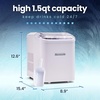 image:imageThermostar Automatic SelfCleaning Portable Electric Countertop Ice Maker Machine with Handle 26 Pounds in 24 Hours with Ice Scoop and Basket Perfect for Water Bottles Mixed Drinks Parties AquaWhite