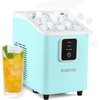 image:imageIgloo Portable Ice Maker with Scoop  Ice Maker with LED Control Panel amp 15 Quart Water Tank  Stainless Ice Cube Maker Produces 26 Lbs of Ice in 24 Hours with 9 Large or Small Cubes in 7 MinutesAqua