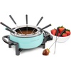 image:imageNostalgia 12Cup Electric Fondue Pot Set for Cheese amp Chocolate  8 ColorCoded Forks Temperature Control  Stainless Steel Kitchen Gadgets and Appliances for Hors dOeuvres and More  AquaAqua