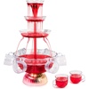 image:imageNostalgia 3Tier Party Fountain Holds 15 Gallons LED Lighted Base Includes 8 Reusable Cups 15 Gallon ClearDeluxe Party Fountain