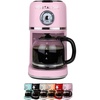 image:imageNostalgia Classic Retro 10 Cup Coffee Maker  OneTouch Drip Brew Reusable Filter  AntiDrip Auto Shutoff amp Time Display  Dishwasher Safe 50 oz Carafe  AquaPink