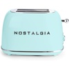image:imageNostalgia Classic Retro 2Slice Toaster Vintage Design Enamel Coated Steel Body Wide Slots for all Breads Crumb Tray Cord Storage DefrostCancel and Bagel Function amp 6 Toasting Levels AquaAqua