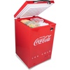 image:imageNostalgia CocaCola Chest Freezer and Refrigerator All in One 35 Cu Ft Includes Rolling Wheels Bottle Opener Lock And Keys Removable Basket Adjustable Temperature with Gauge Red35 CuFt Red